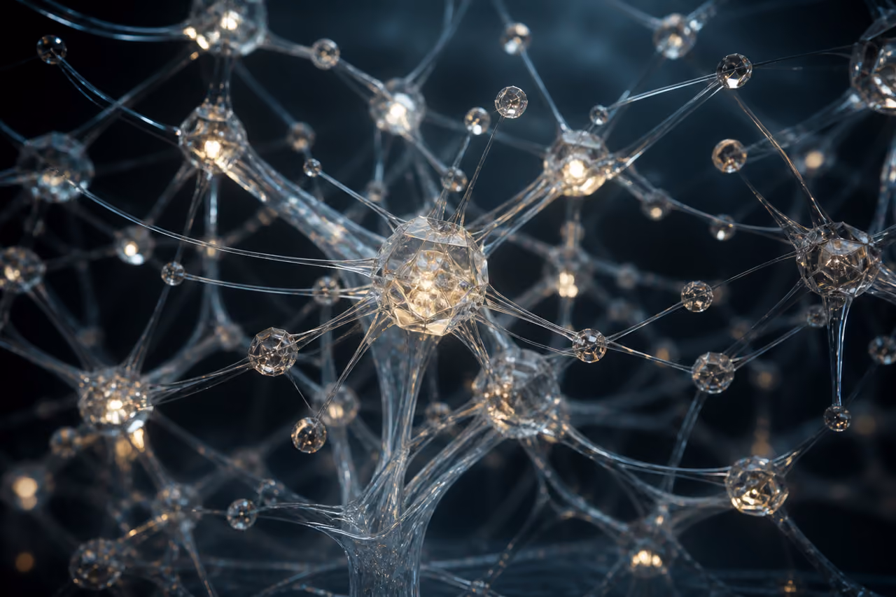 Abstract Glass Network Representing the Ontology of Language