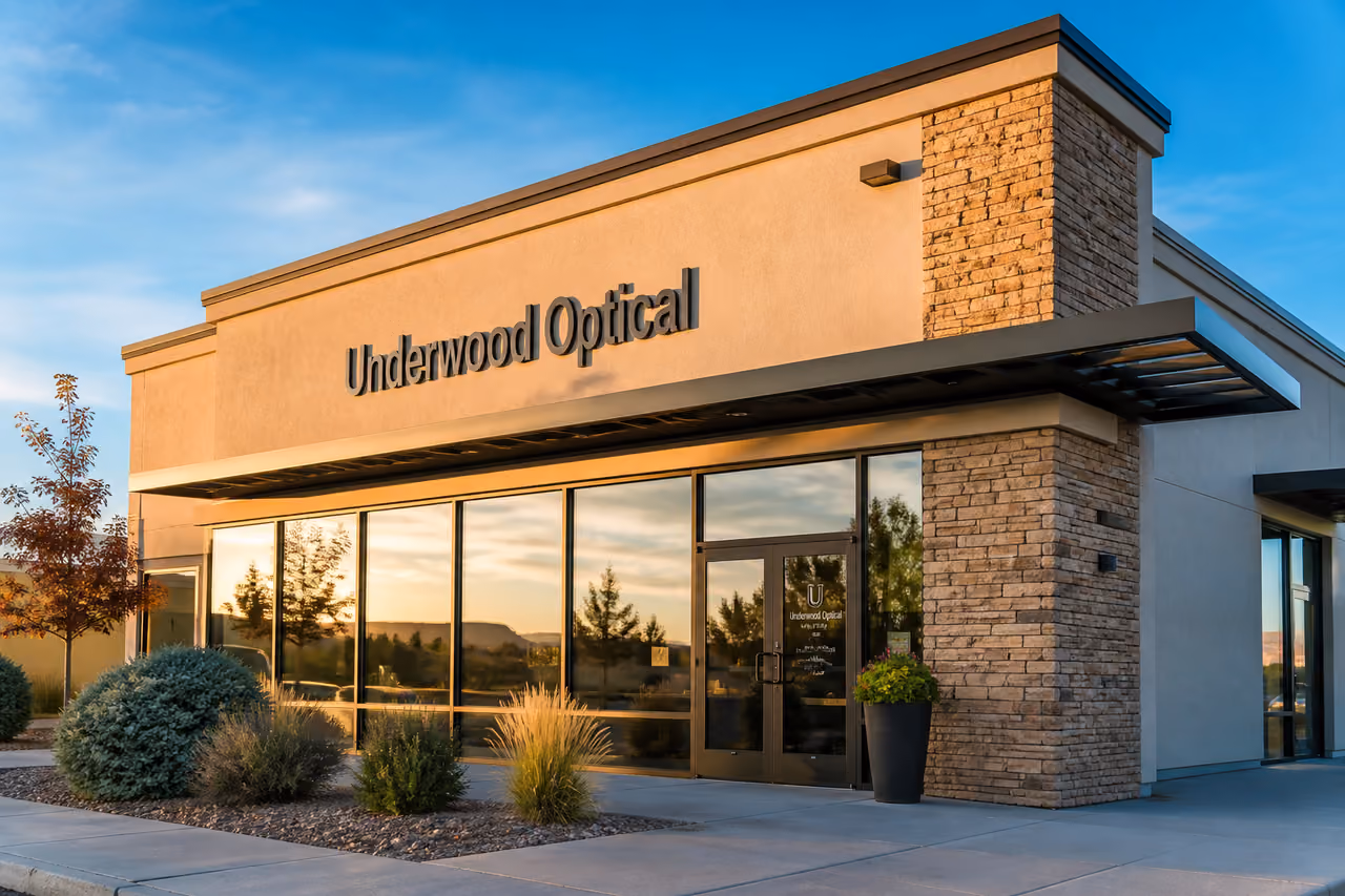 Exterior Storefront of Underwood Optical in Cortez Colorado