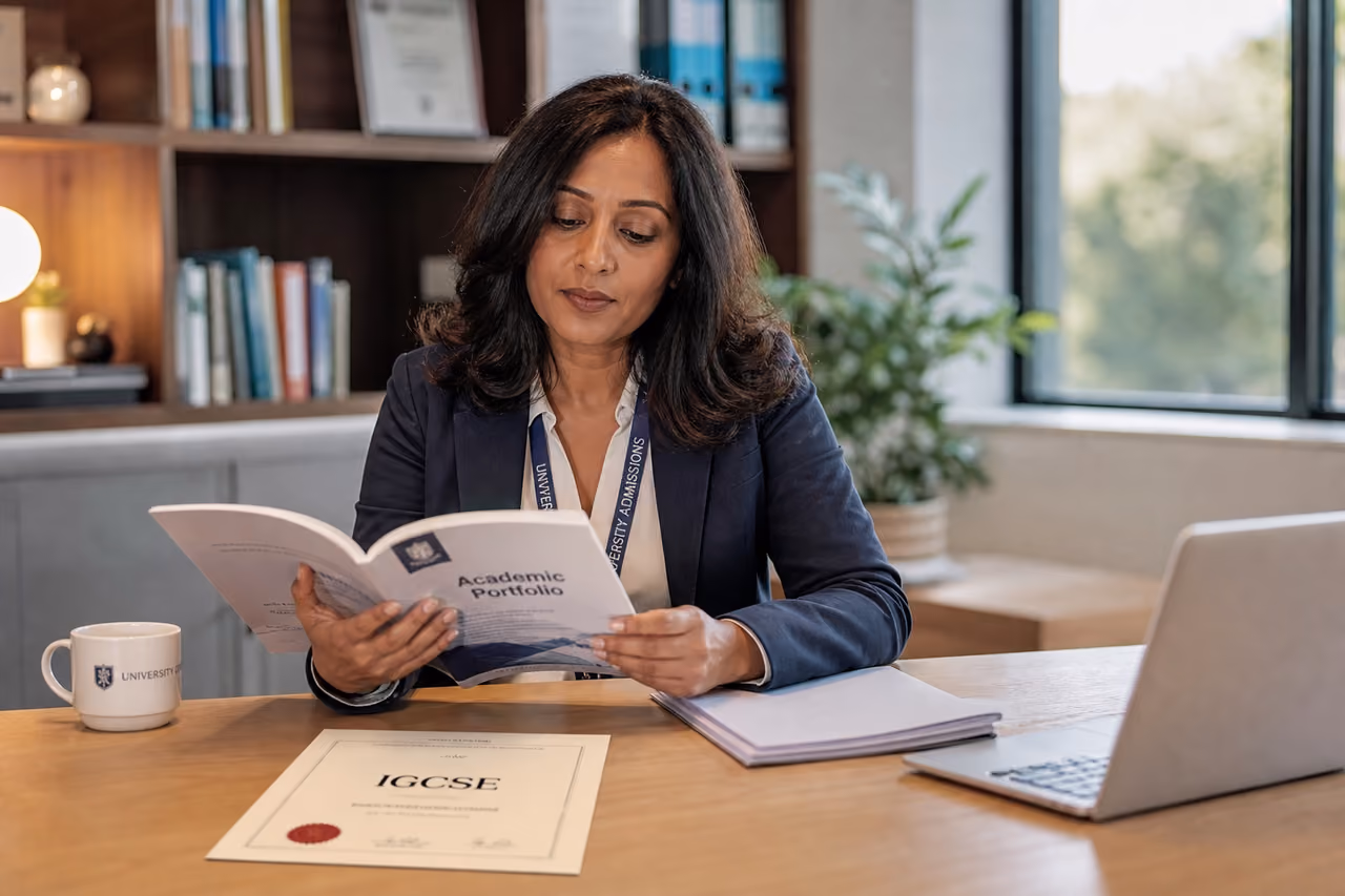 University Admissions Officer Reviewing Igcse Certificates