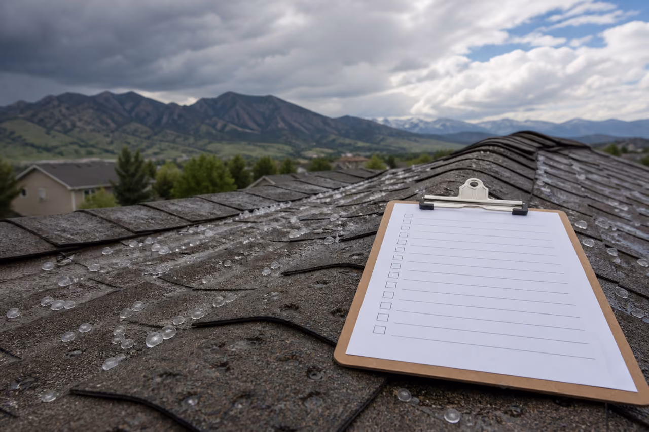 Colorado Roof after Hail Damage for Insurance