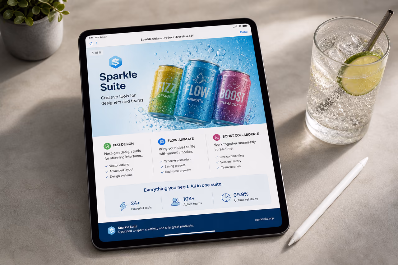 Digital Soda PDF Humble Bundle Guide on Tablet
