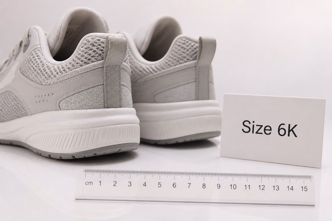 Children's Athletic Sneakers with Size 6k Label